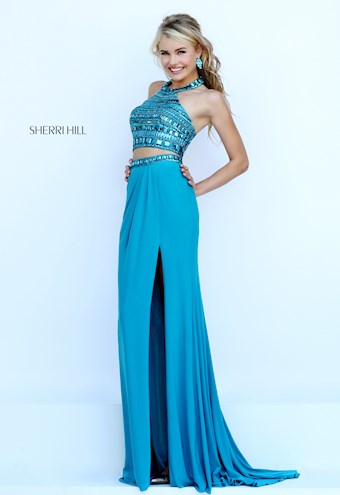 Sherri Hill 50169 #0 default Teal frontface vertical thumbnail
