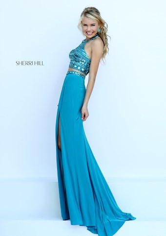 Sherri Hill 50169 #1 Teal vertical thumbnail