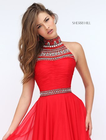 Sherri Hill 50182 #0 default Red frontface vertical thumbnail