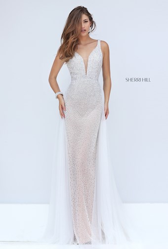 Sherri Hill 50188 #0 default Ivory frontface vertical thumbnail
