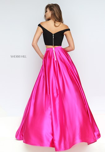 Sherri Hill 50194 #2 Black/Fuchsia vertical thumbnail