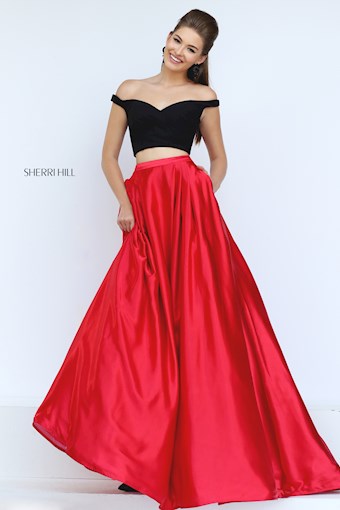 Sherri Hill 50194 #4 Black/Red vertical thumbnail