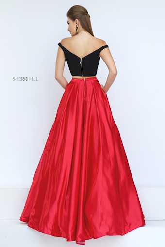 Sherri Hill 50194 #5 Black/Red vertical thumbnail