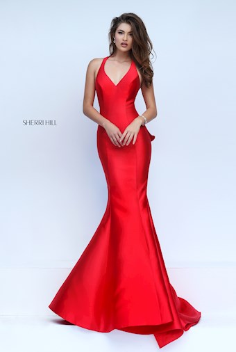 Sherri Hill 50195 #0 default Red frontface vertical thumbnail
