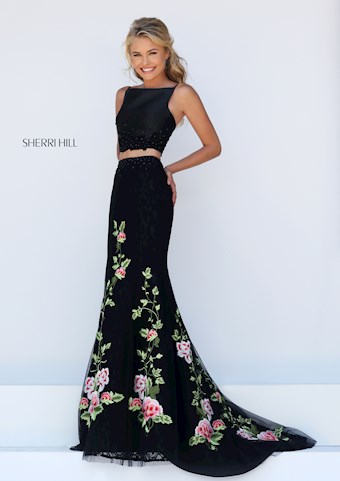 Sherri Hill 50199 #0 default Black/Multi frontface vertical thumbnail