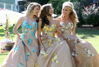 Sherri Hill 50203 #3 Nude/Yellow Nude/Turquoise Nude/Nude vertical thumbnail