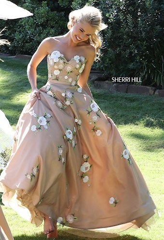 Sherri Hill 50203 #9 Nude/Nude vertical thumbnail