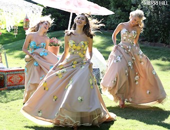 Sherri Hill 50203 #2 Nude/Yellow Nude/Turquoise Nude/Nude vertical thumbnail