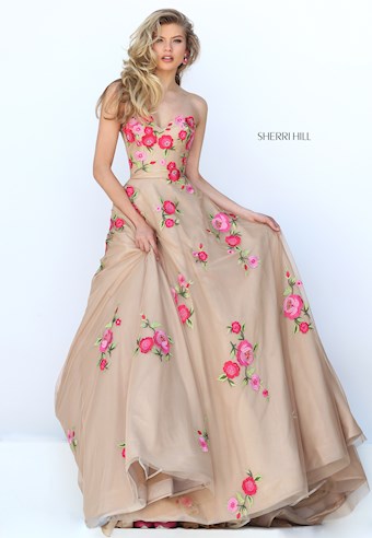 Sherri Hill 50203 #23 Nude/Pink vertical thumbnail