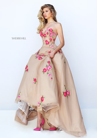 Sherri Hill 50203 #18 Nude/Pink vertical thumbnail