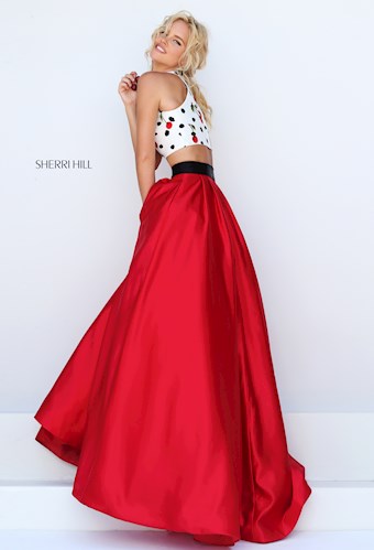 Sherri Hill 50217 #1 Ivory/Red Print vertical thumbnail