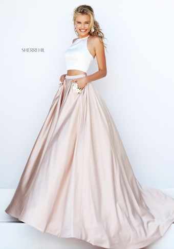 Sherri Hill 50219 #0 default Ivory/Nude frontface vertical thumbnail