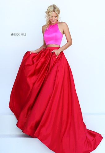 Sherri Hill 50219 #9 Fuchsia/Red vertical thumbnail