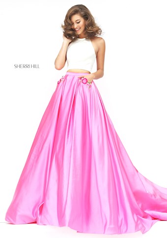Sherri Hill 50219 #10 Pink/Ivory vertical thumbnail