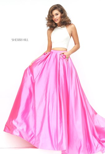 Sherri Hill 50219 #8 Pink/Ivory vertical thumbnail