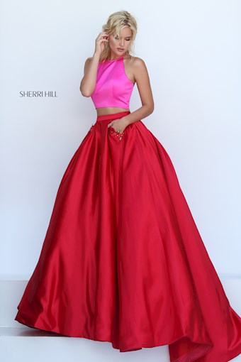 Sherri Hill 50219 #5 Fuchsia/Red vertical thumbnail