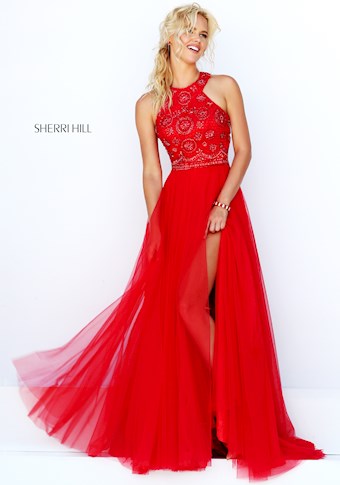 Sherri Hill 50225 #0 default Red frontface vertical thumbnail