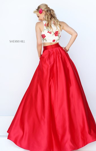 Sherri Hill 50232 #2 Ivory/Red/Red vertical thumbnail