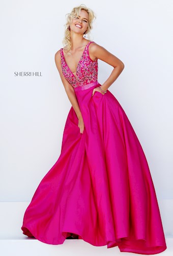 Sherri Hill 50233 #4 Fuchsia vertical thumbnail