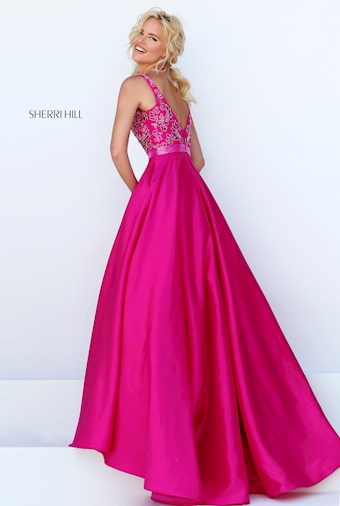 Sherri Hill 50233 #1 Fuchsia vertical thumbnail