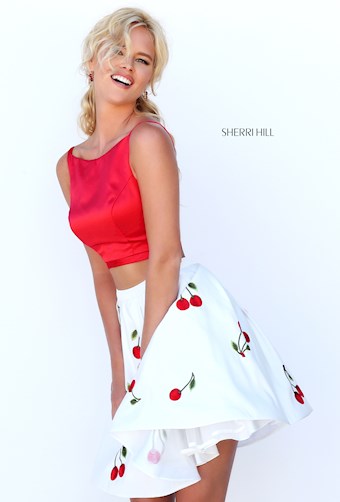 Sherri Hill 50234 #6 Red/Ivory vertical thumbnail