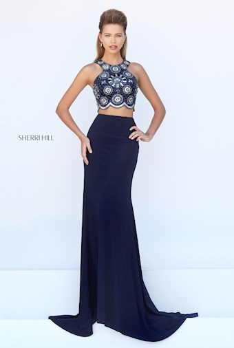 Sherri Hill 50236 #0 default Navy frontface vertical thumbnail