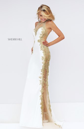 Sherri Hill 50247 #4 Ivory/Gold vertical thumbnail