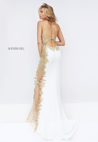 Sherri Hill 50247 #1 Ivory/Gold vertical thumbnail