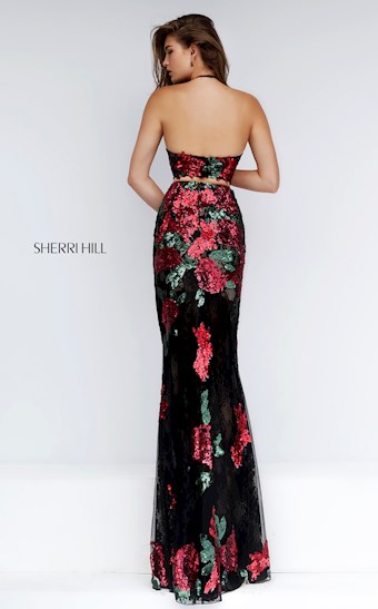 Sherri Hill 50249 #2 Black/Red vertical thumbnail