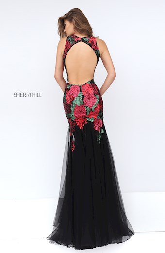 Sherri Hill 50250 #1 Black/Red vertical thumbnail