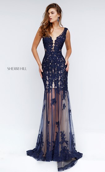 Sherri Hill 50256 #1 Navy vertical thumbnail