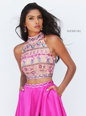 Sherri Hill 50263 #1 Fuchsia vertical thumbnail