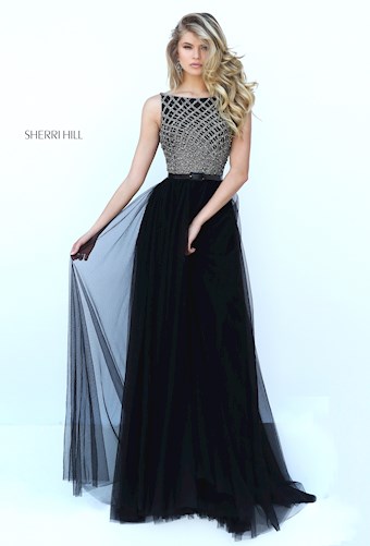 Sherri Hill 50265 #0 default Black frontface vertical thumbnail