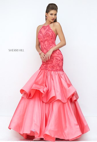 Sherri Hill 50266 #3 Coral vertical thumbnail