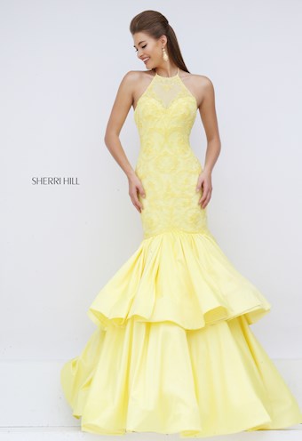 Sherri Hill 50266 #0 default Yellow frontface vertical thumbnail