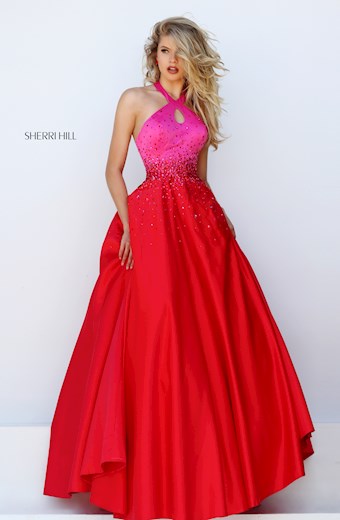 Sherri Hill 50275 #4 Fuchsia/Red vertical thumbnail
