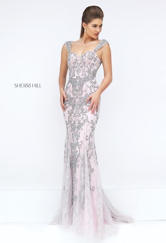 Sherri Hill 50276 #2 Grey/Pink vertical thumbnail