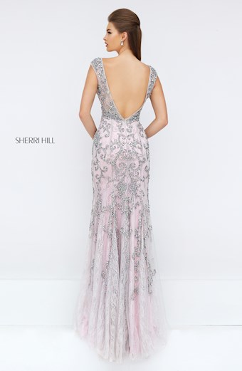 Sherri Hill 50276 #4 Grey/Pink vertical thumbnail