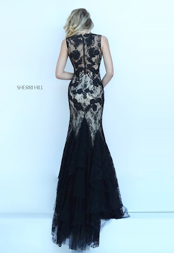 Sherri Hill 50285 #1 Black/Nude vertical thumbnail