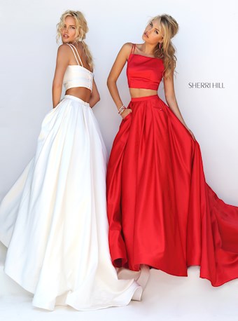 Sherri Hill 50295 #14 Red Ivory vertical thumbnail