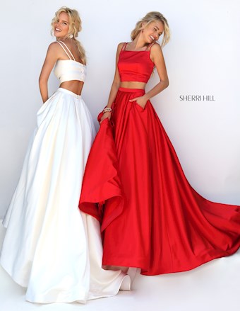 Sherri Hill 50295 #6 Red Ivory vertical thumbnail