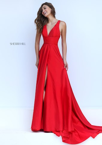 Sherri Hill 50296 #0 default Red frontface vertical thumbnail