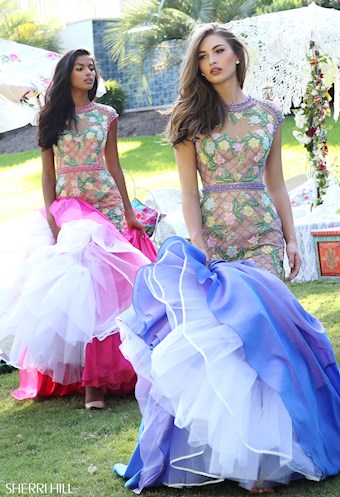 Sherri Hill 50304 #14 Nude/Lilac Nude/Fuchsia vertical thumbnail
