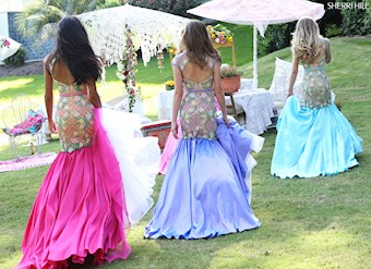 Sherri Hill 50304 #13 Nude/Aqua Nude/Lilac Nude/Fuchsia vertical thumbnail