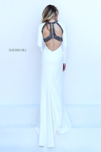 Sherri Hill 50308 #1 Ivory/Gunmetal vertical thumbnail