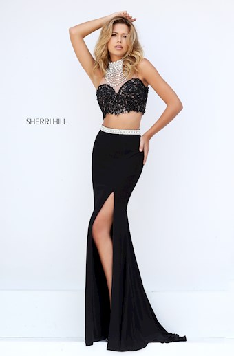 Sherri Hill 50317 #0 default Black frontface vertical thumbnail