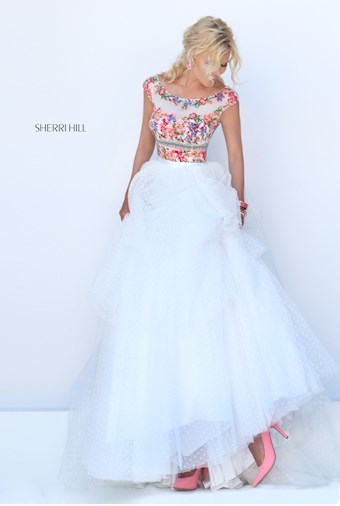 Sherri Hill 50319 #0 default Ivory/Multi frontface vertical thumbnail