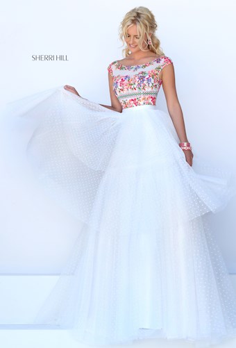 Sherri Hill 50319 #5 Ivory/Multi vertical thumbnail