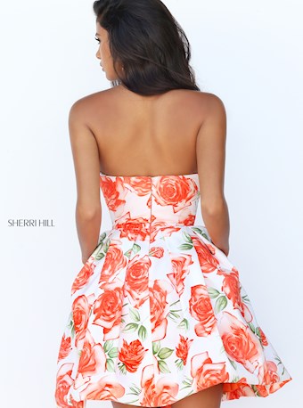 Sherri Hill 50329 #6 Orange Print vertical thumbnail