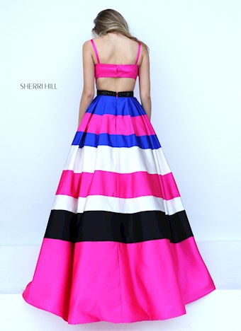 Sherri Hill 50332 #3 Fuchsia/Royal/Ivory/Black vertical thumbnail